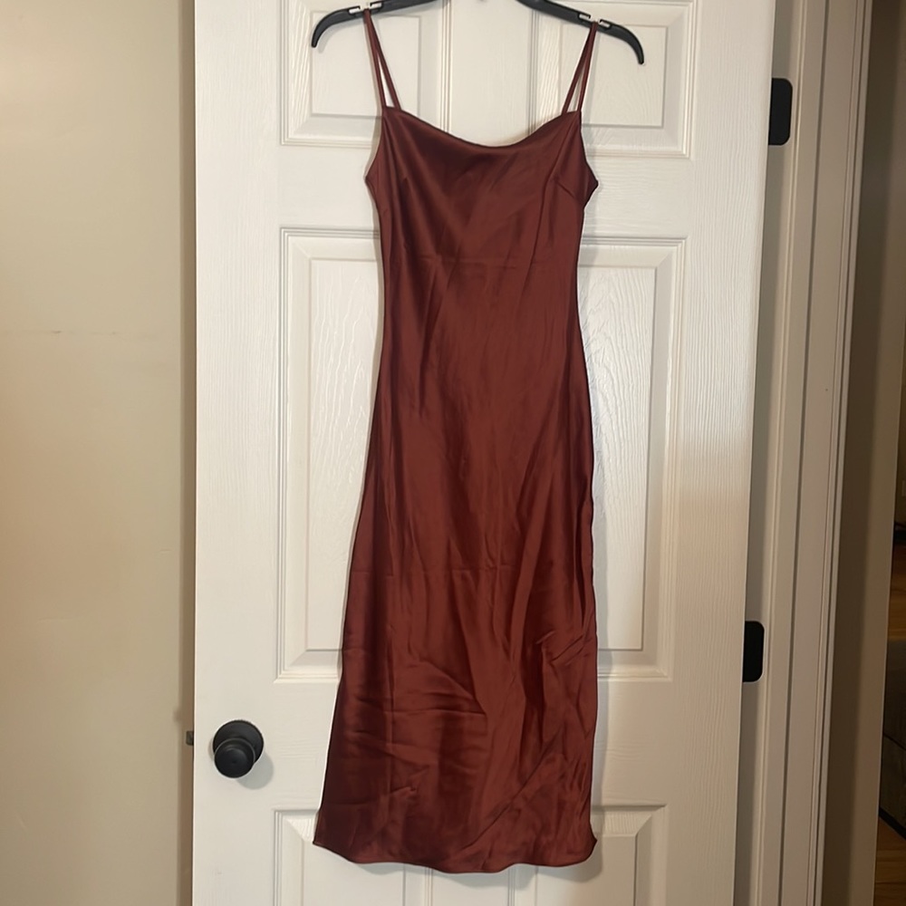 Satin midi dress